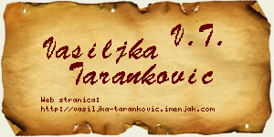 Vasiljka Taranković vizit kartica